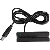 Entatial Lector de Tarjetas Inteligentes USB MSR90 3 Pistas Hi-Co Lector de Tarjetas de crédito de Banda magnética para…